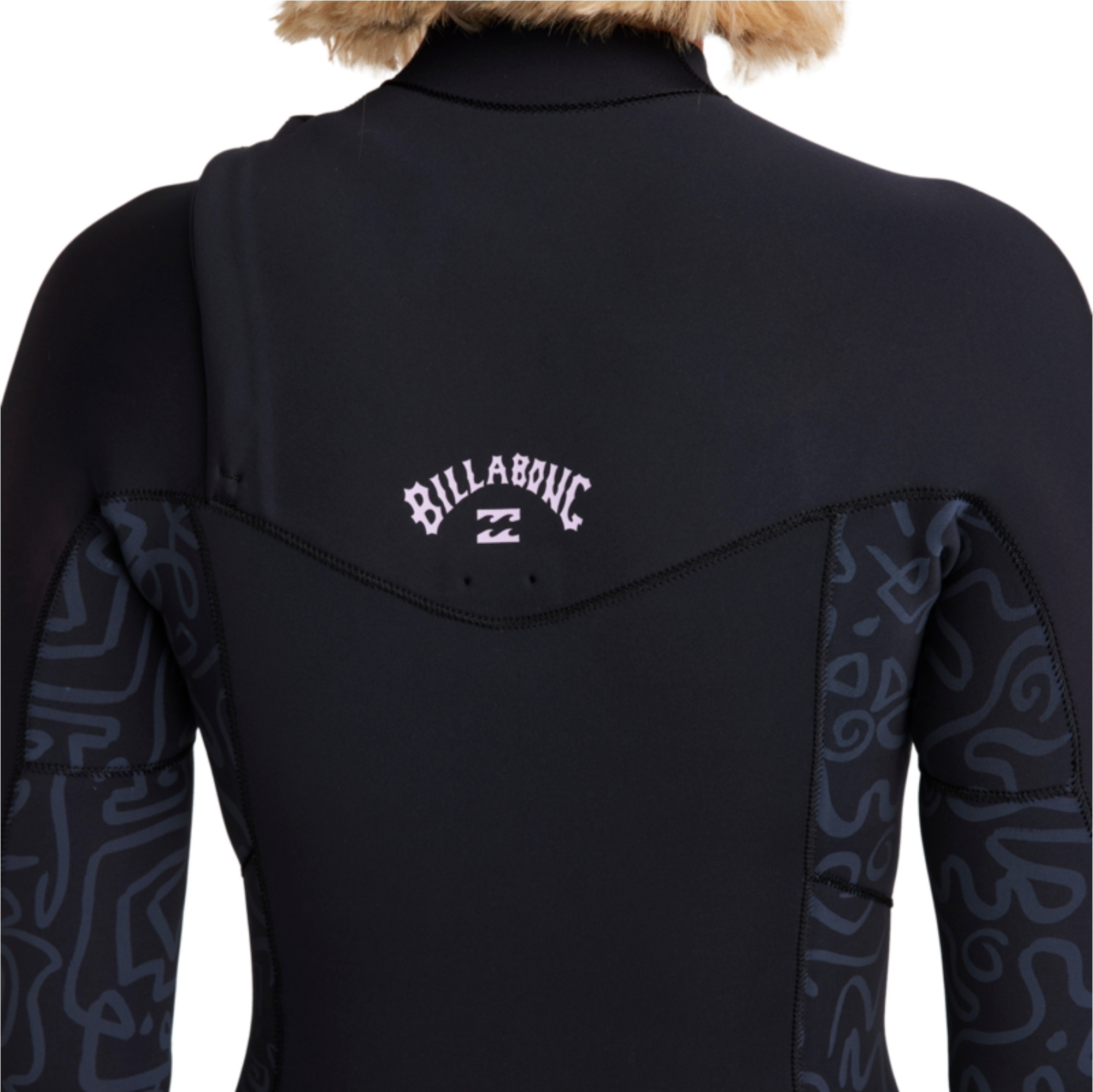 2026 Billabong Womens Synergy Natural 3/2mm Chest Zip Wetsuit 24BW191510 - Black Fade